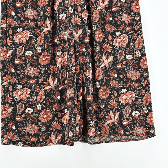 Madewell Womens Wide Leg Jumpsuit XXL Dark Floral Cottage Boho Prairie Fall - Picture 3 of 10